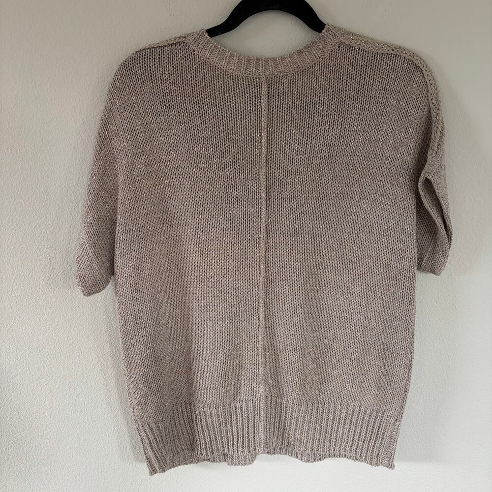 Brochu Walker The Gaia Short Sleeve Sweater Moonstone Taupe (S) - Picture 6 of 10